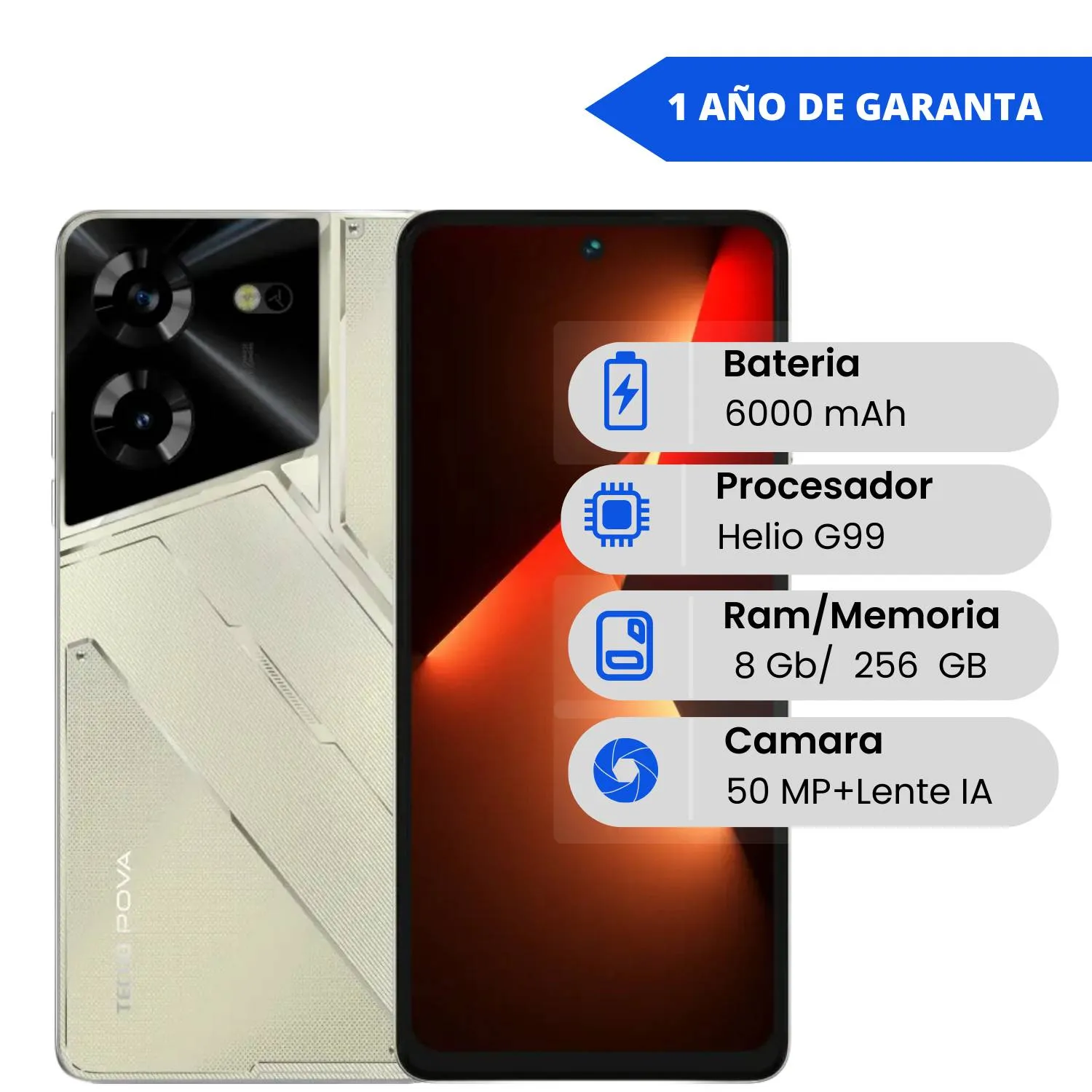 Celular Tecno Pova 5 256GB 16 RAM Edicion Free Fire 