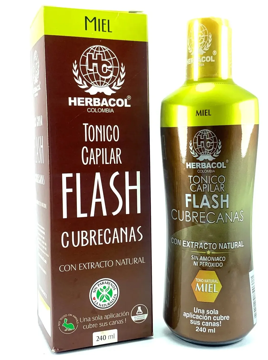 Kit Tonico  Cubre Canas Miel Mas Shampoo Color