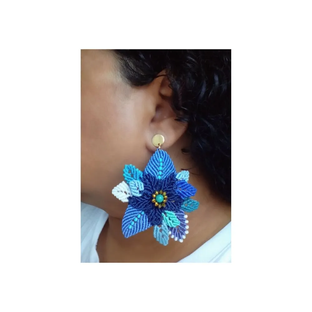 Maxi Aretes Romelia Azul