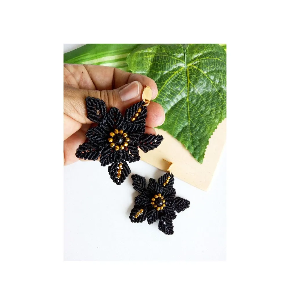 Aretes Amalia Negro