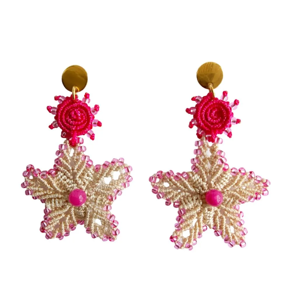 Aretes Emiliana Fucsia