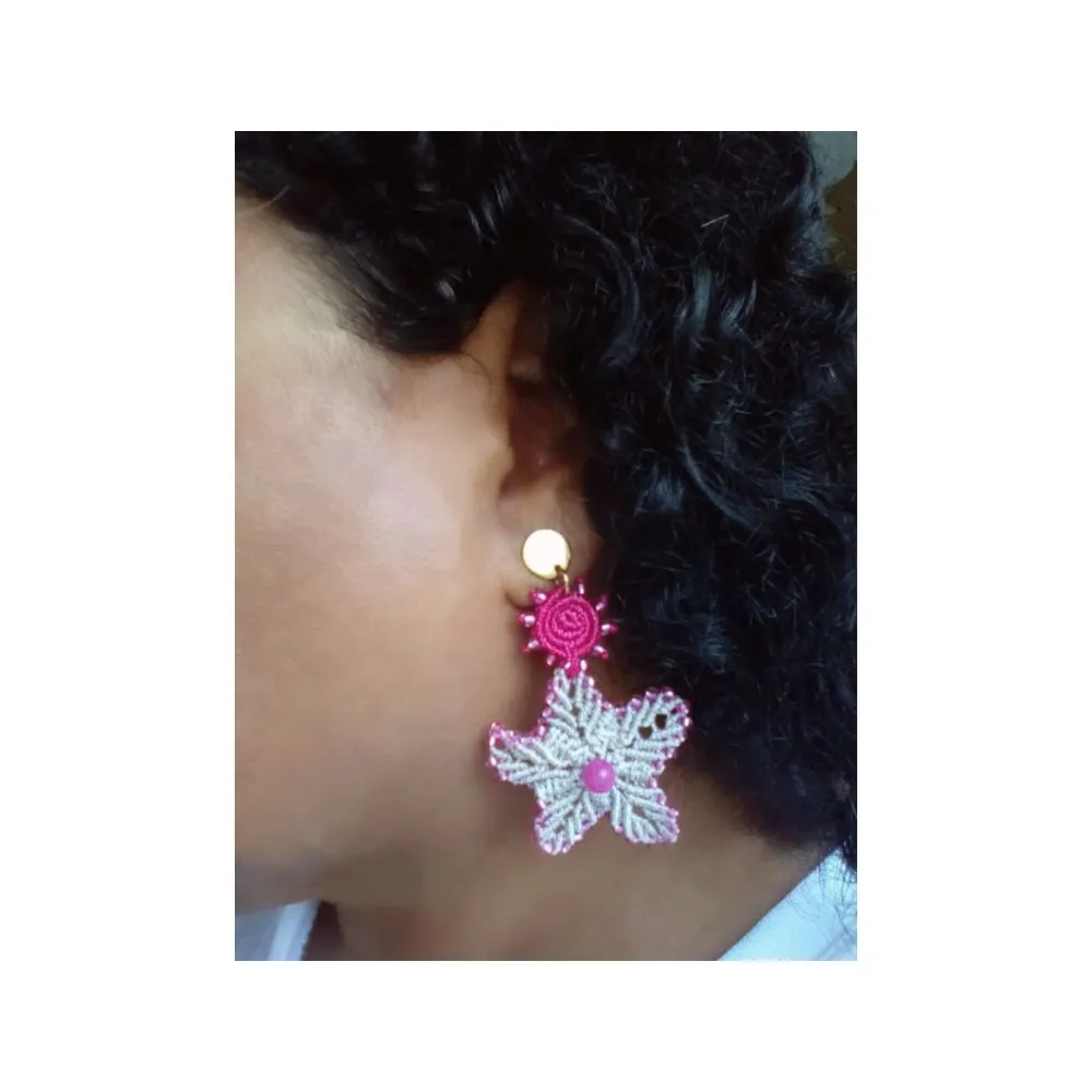 Aretes Emiliana Fucsia