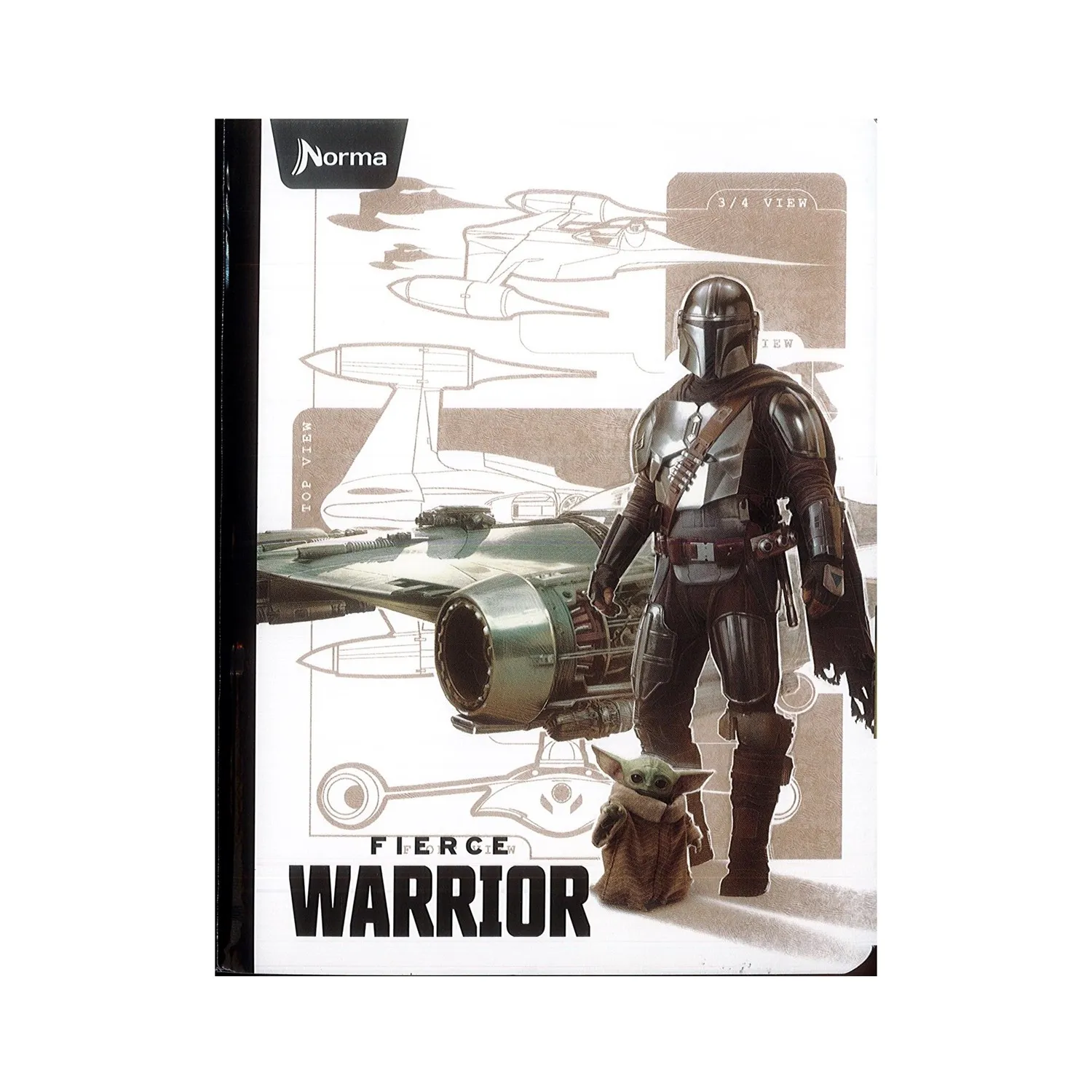 Cuaderno Cosido Cuadriculado Mandalorian 100 Hojas Norma Unidad