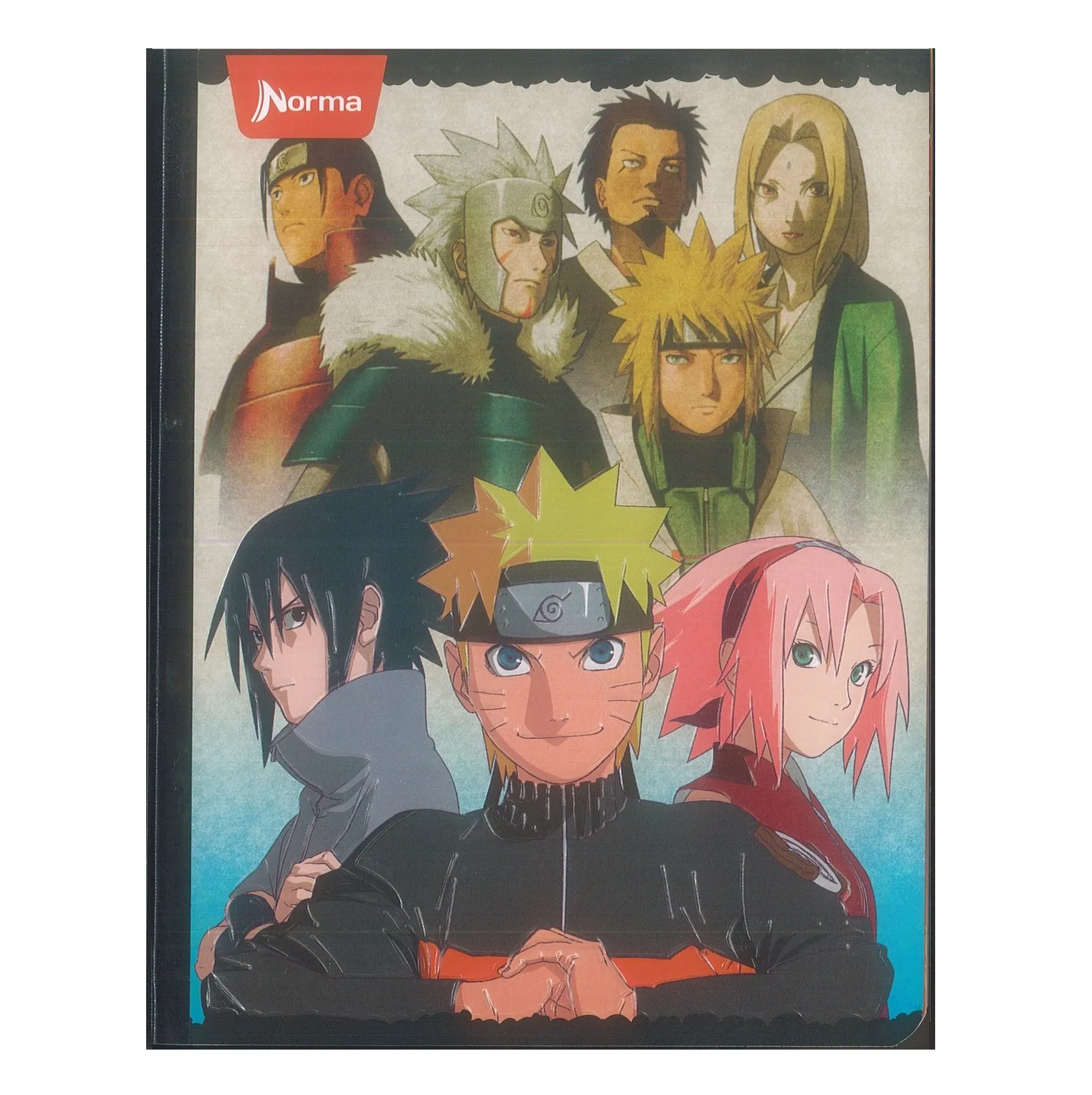 Cuaderno Cosido Cuadriculado Naruto 100 Hojas Norma x3 Unidades