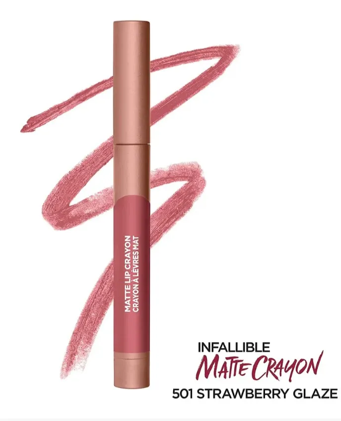 Crayon Labial Loreal Matte Lip Crayon Color: Strawberry Glaze