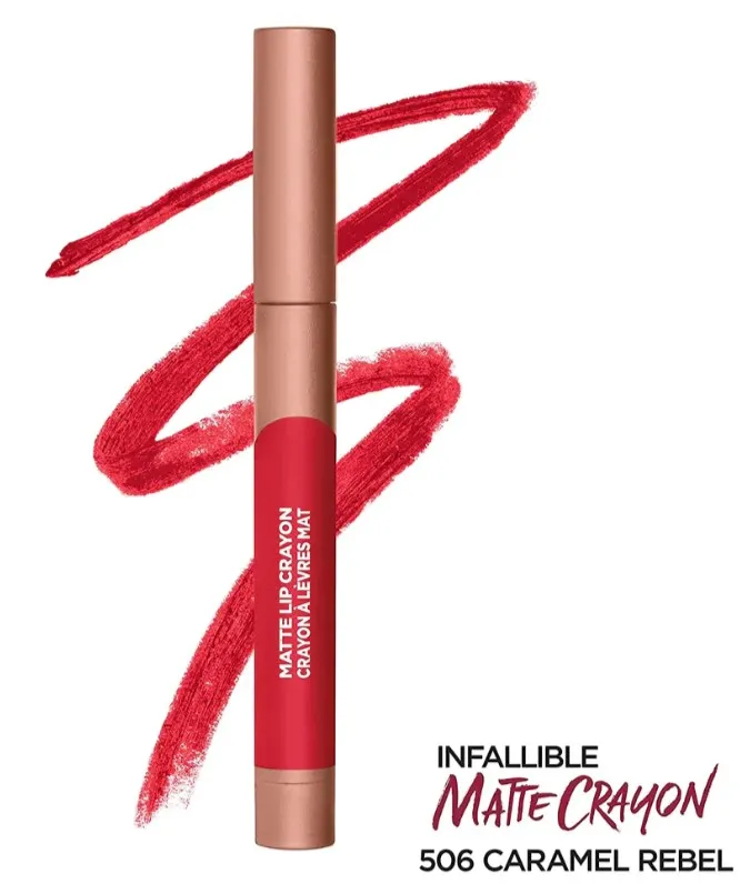 Crayon Labial Loreal Matte Lip Crayon Color: Caramel Rebel