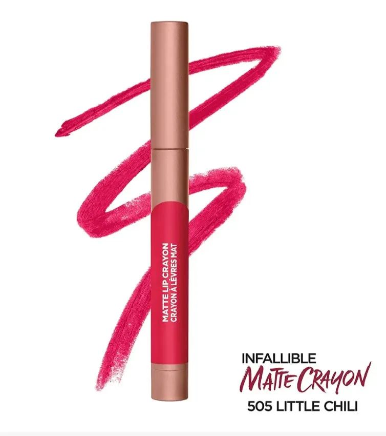 Crayon Labial Loreal Matte Lip Crayon Color: Little Chili