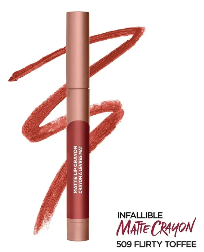 Crayon Labial Loreal Matte Lip Crayon Color: Flirty Toffee