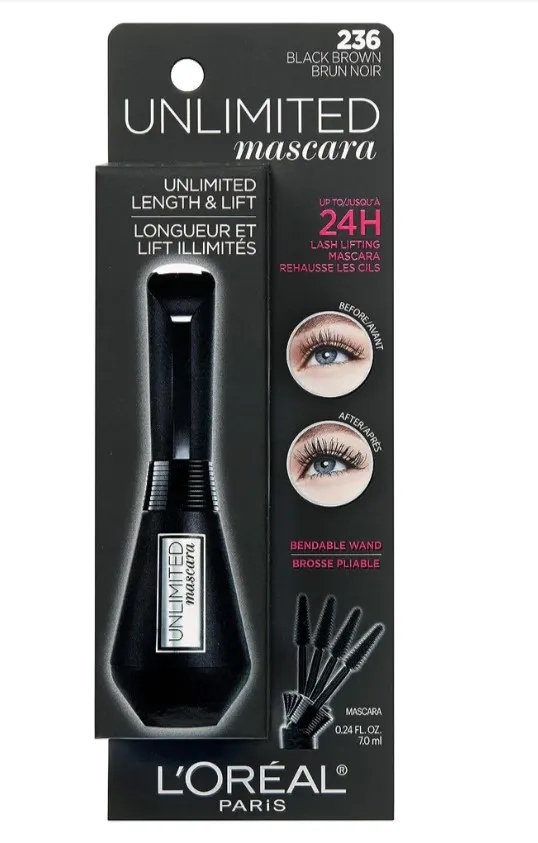 Pestañina Loreal Unlimited Color: Black Brown