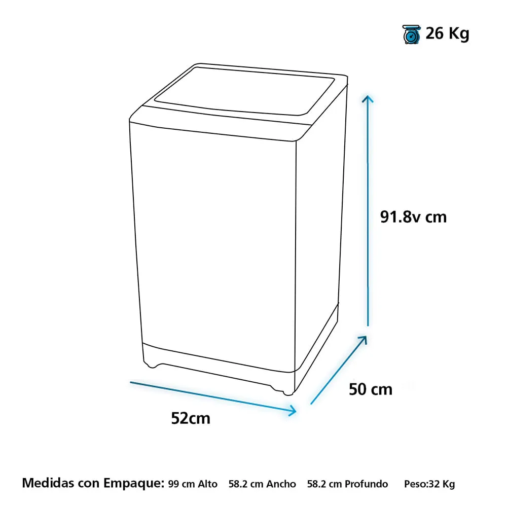 Lavadora Digital Automática de 9 kg Gris Mabe LMA9020WGAB0 (5)