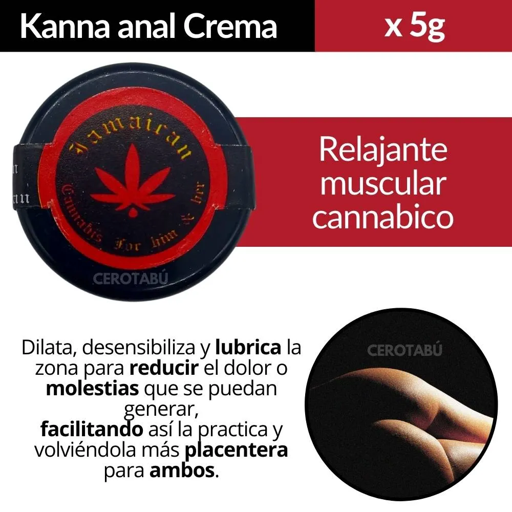 Lubricante Anal En Crema Con Extractos De Cannabis x 5g