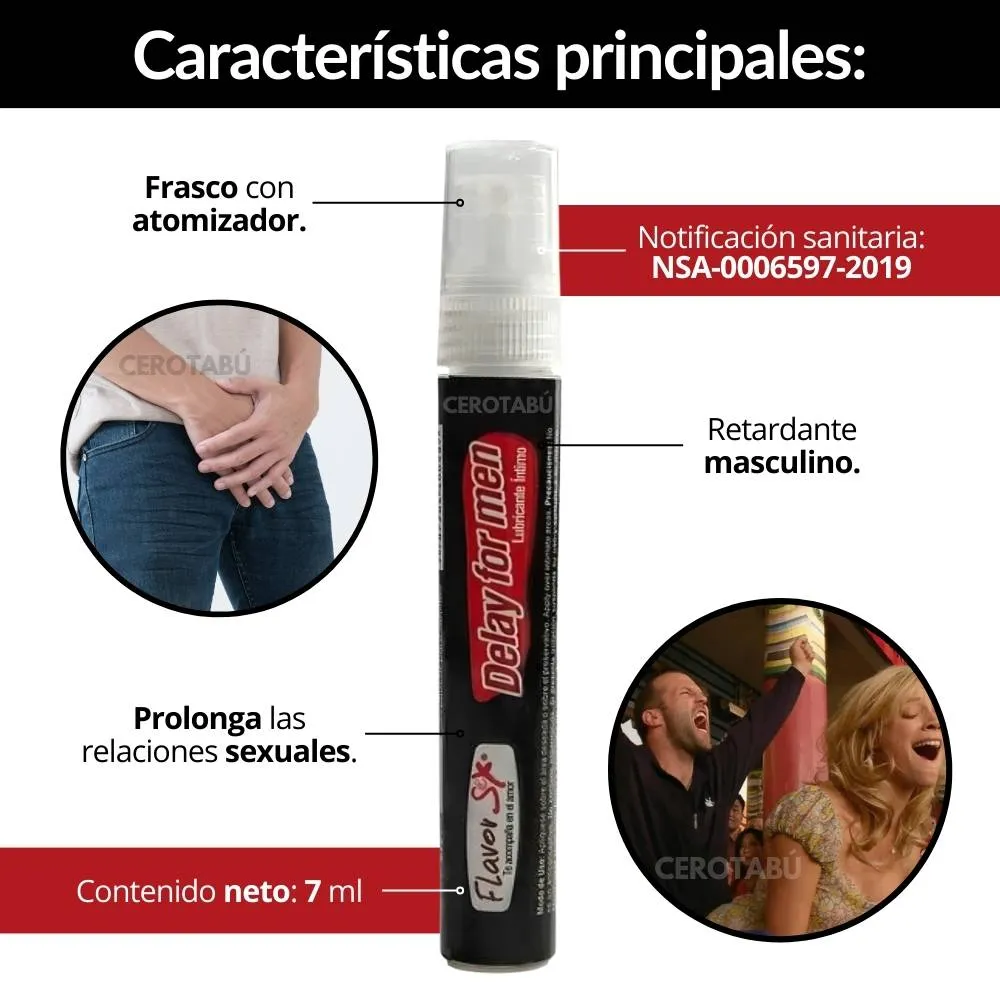 Lubricante Retardante Masculino Spray x 7ml