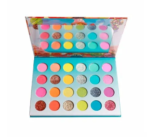 Paleta De Colores Okalan Color Presesed Pigmrent Color:   Candyfand 24 Colores