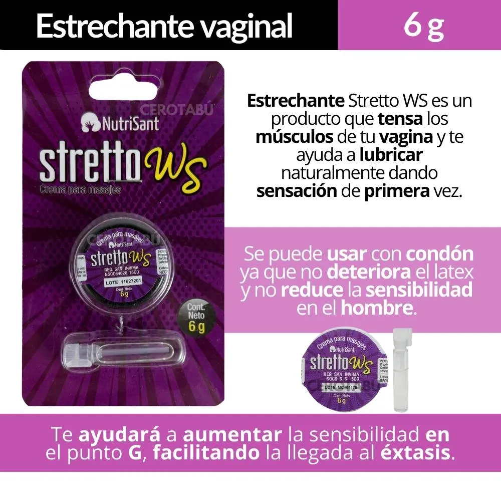 Lubricante Estrechante Vaginal En Crema 5g + Feromonas 