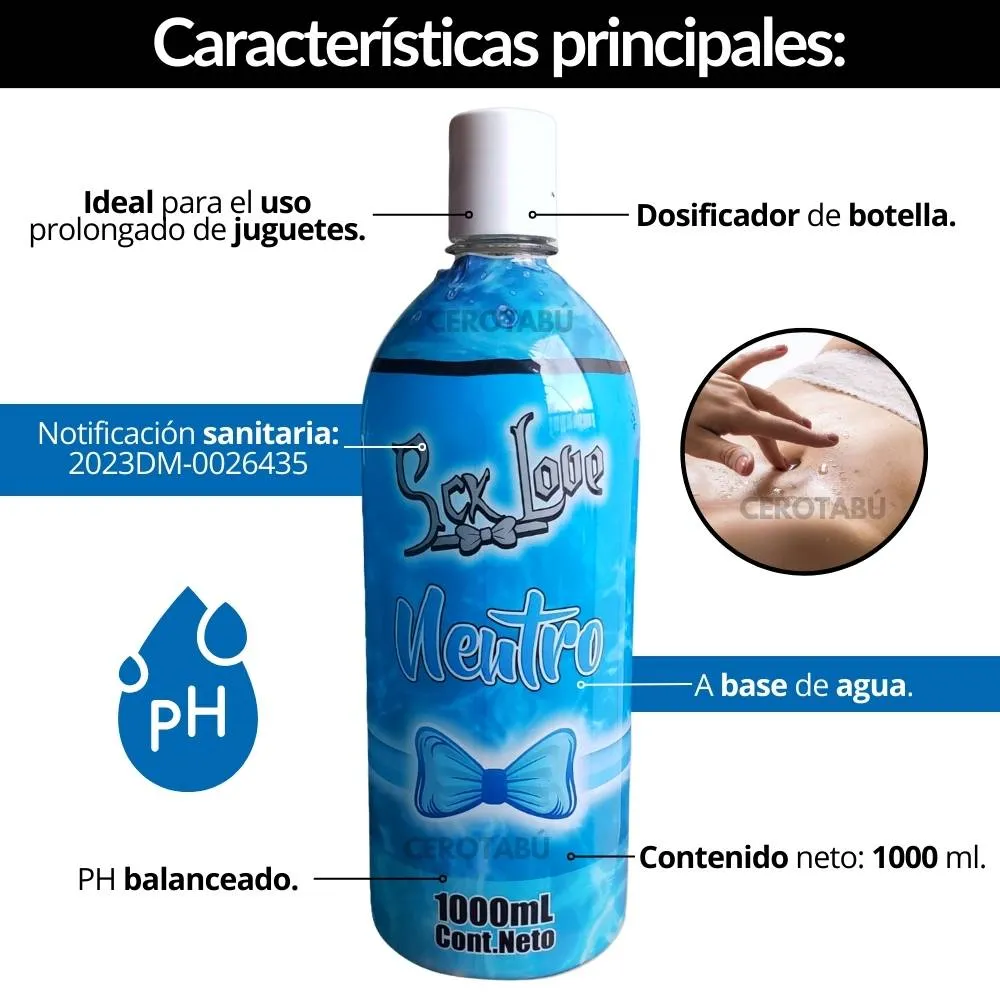 Lubricante Neutro A Base De Agua  x 1000 ml