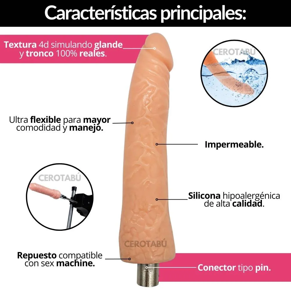 Dildo Realista Repuesto Para Sex Machine Juguete Sexual