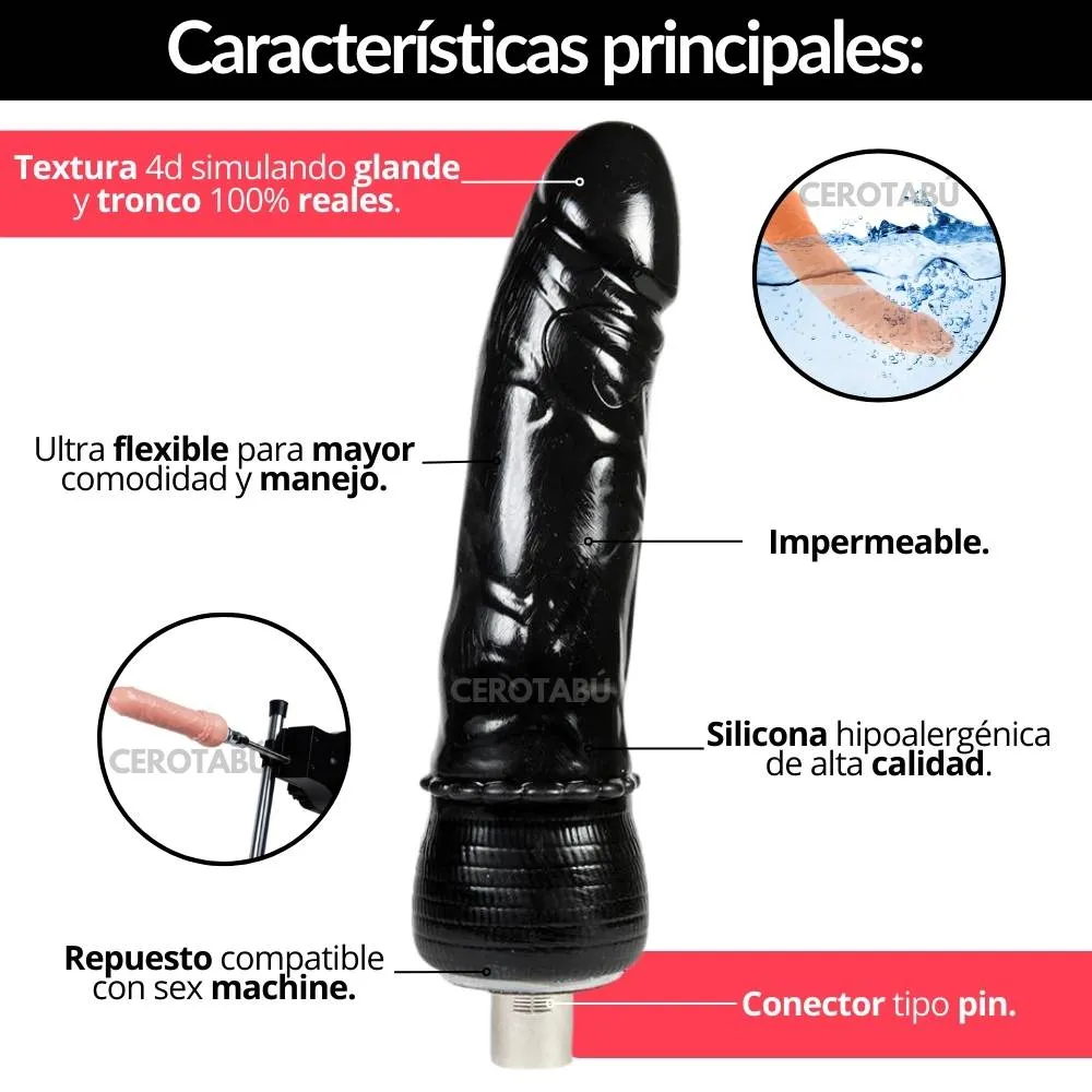 Dildo Realista Punto G Repuesto Sex Machine Juguete Sexual