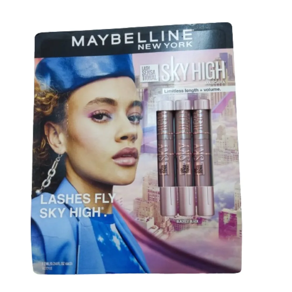 Pestañina Maybelline Sky High Negro Profundo X3