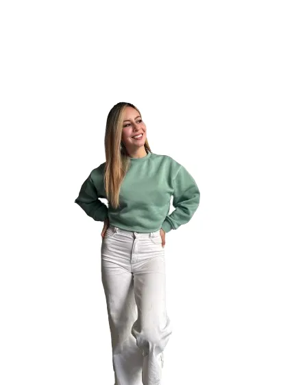 Buzo Crop Top Verde Menta Essential Undertop