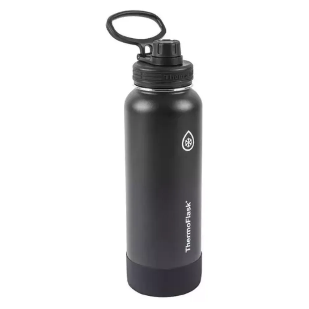 Botella Termo Thermoflask Doble Aislamiento De Acero Negro 1.2L