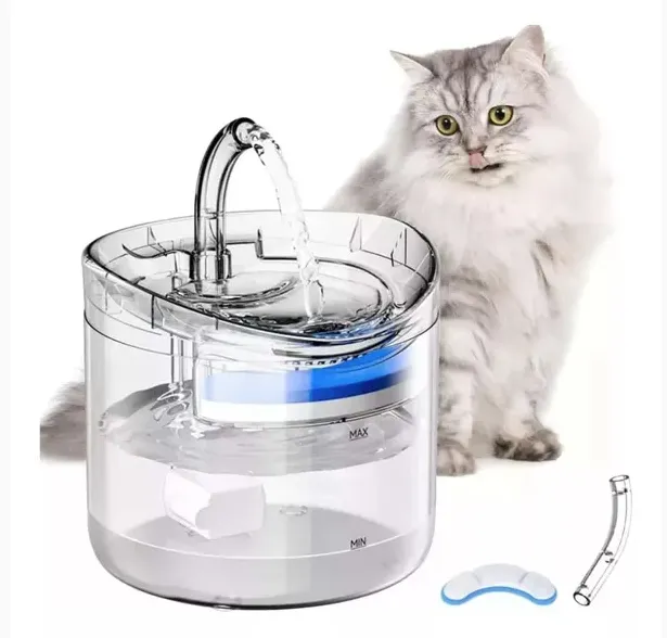 Fuente Agua Para Mascota Diseño Transparente