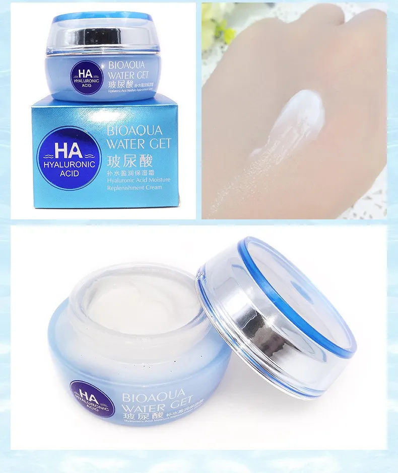 Crema Facial Hidratante de Acido Hialurónico Blanqueadora-Antiedad Water Get Bioaqua (50 gr)