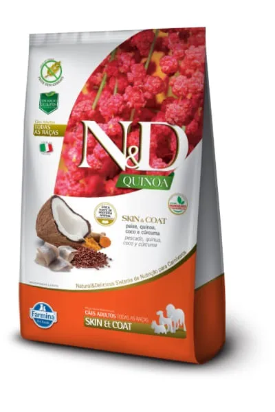 Comida Para Perro N&D Quinoa Adult Skin Peixe 0,8 Kg