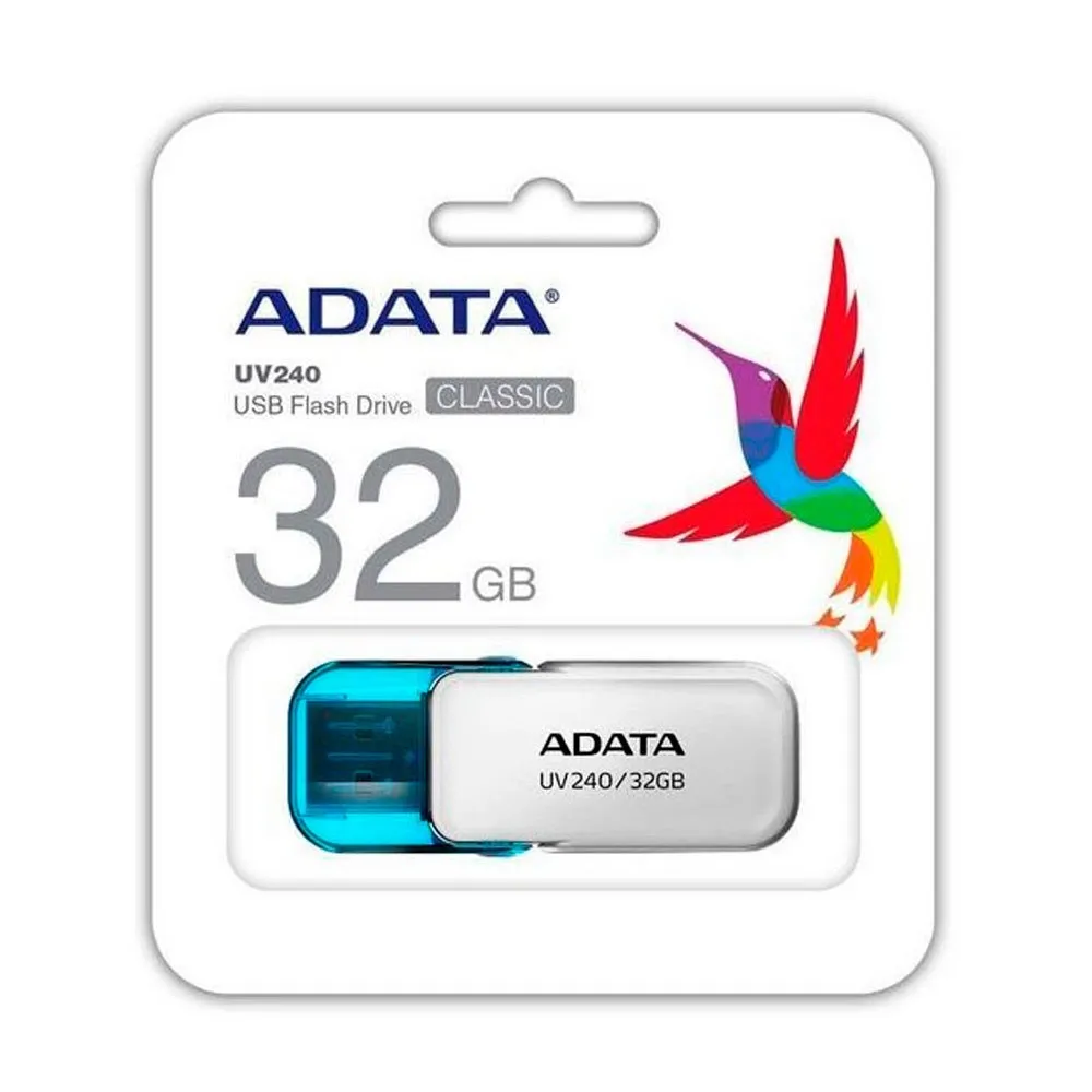 Memoria USB Adata 2.0 Escualizable 32GB Color Blanca