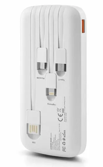 Power Bank Cargador Portatil Vidvie 10.000mAh Pb758 Blanco