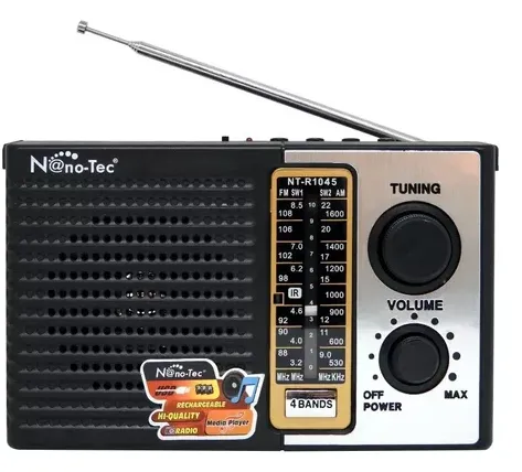 Radio Recargable Multimedia + Control, Nano Tec (Ele. Pre) Ref: Nt-R1045