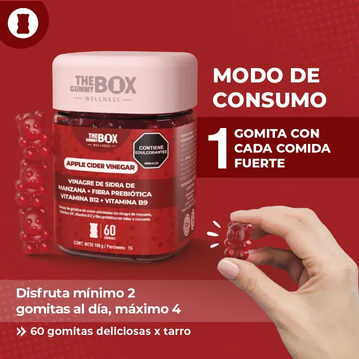 The Gummy Box Vitamina Vinagre De Sidra De Manzana 180 g X 3 uds