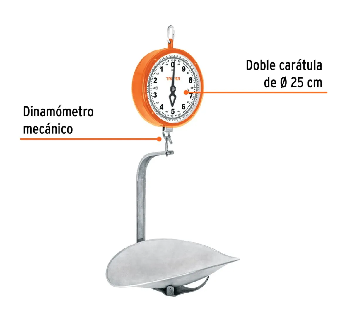 Bascula Colgante Mecanica Truper Capacidad 10Kg