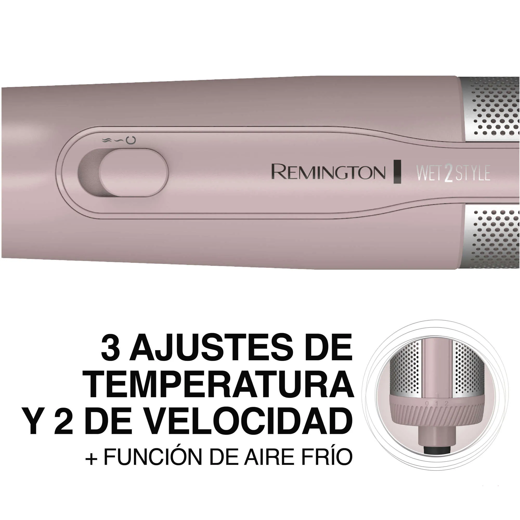 Cepillo de Aire Remington W2S Cabello Húmedo y Seco AS15A Copy