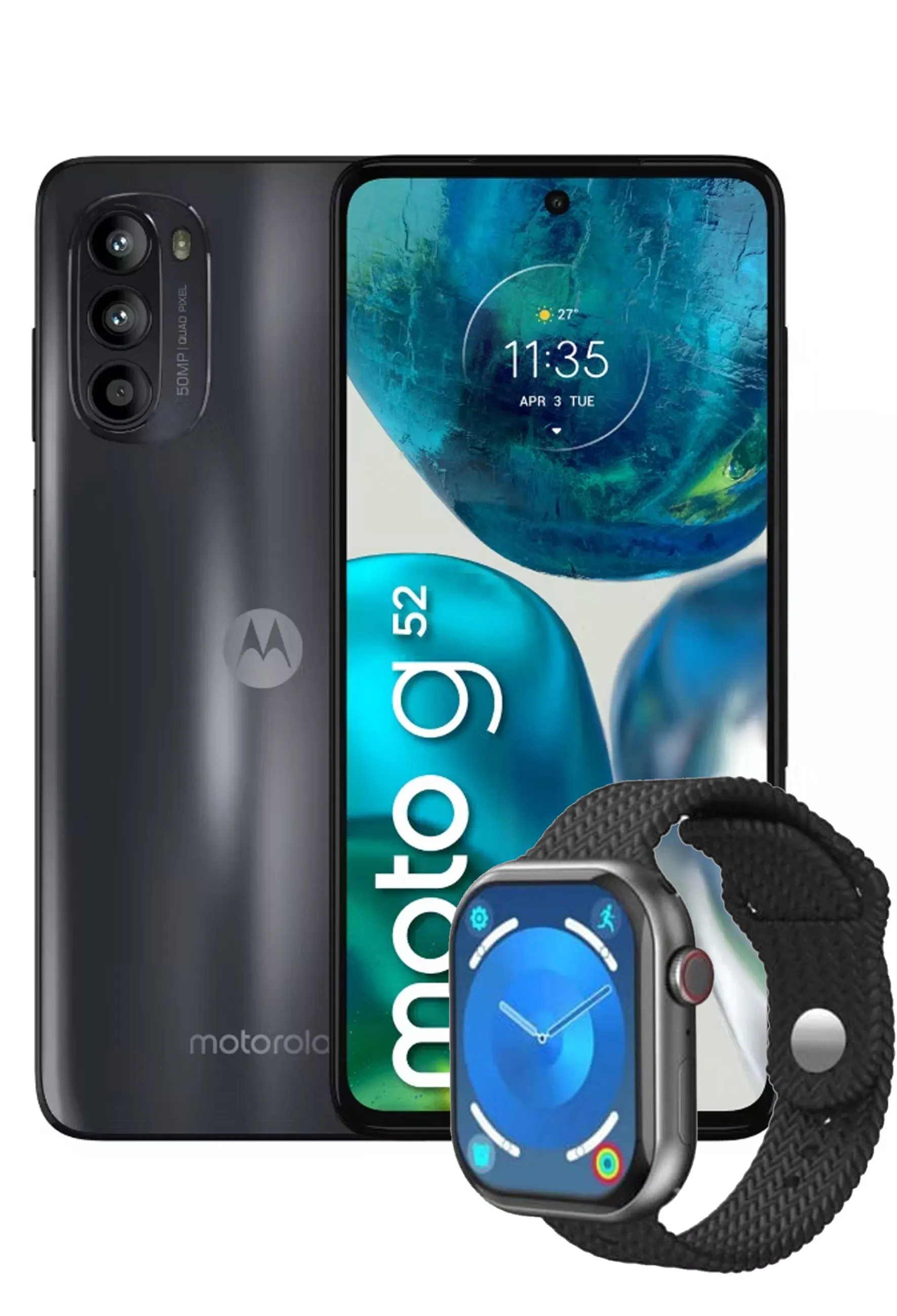 Celular Motorola G52 Memoria 256gb +6 Ram + Reloj Inteligente S8 Ultra