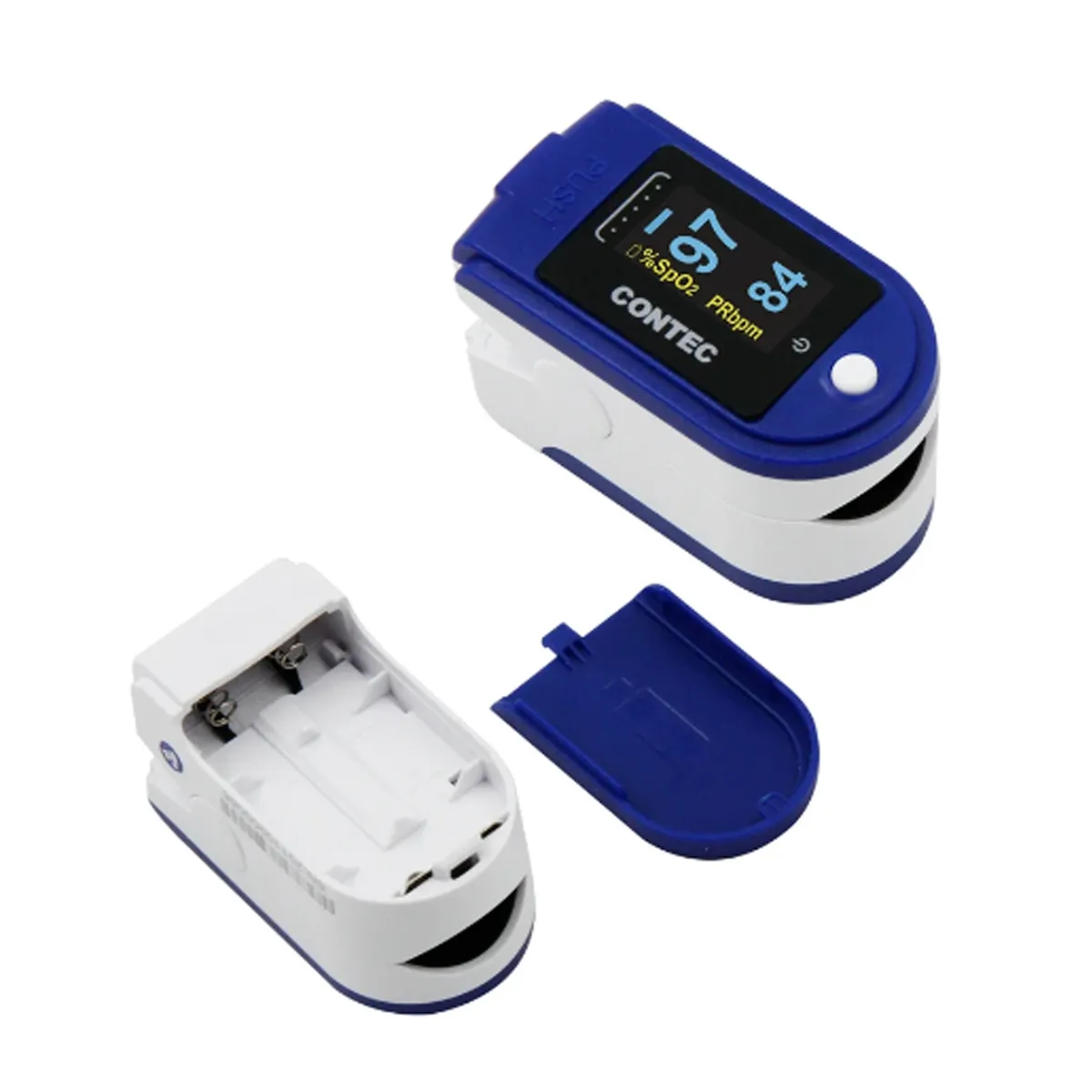 Oxímetro De Pulso Para Dedo Fingertip Pulse AB-80 Blanco/Azul