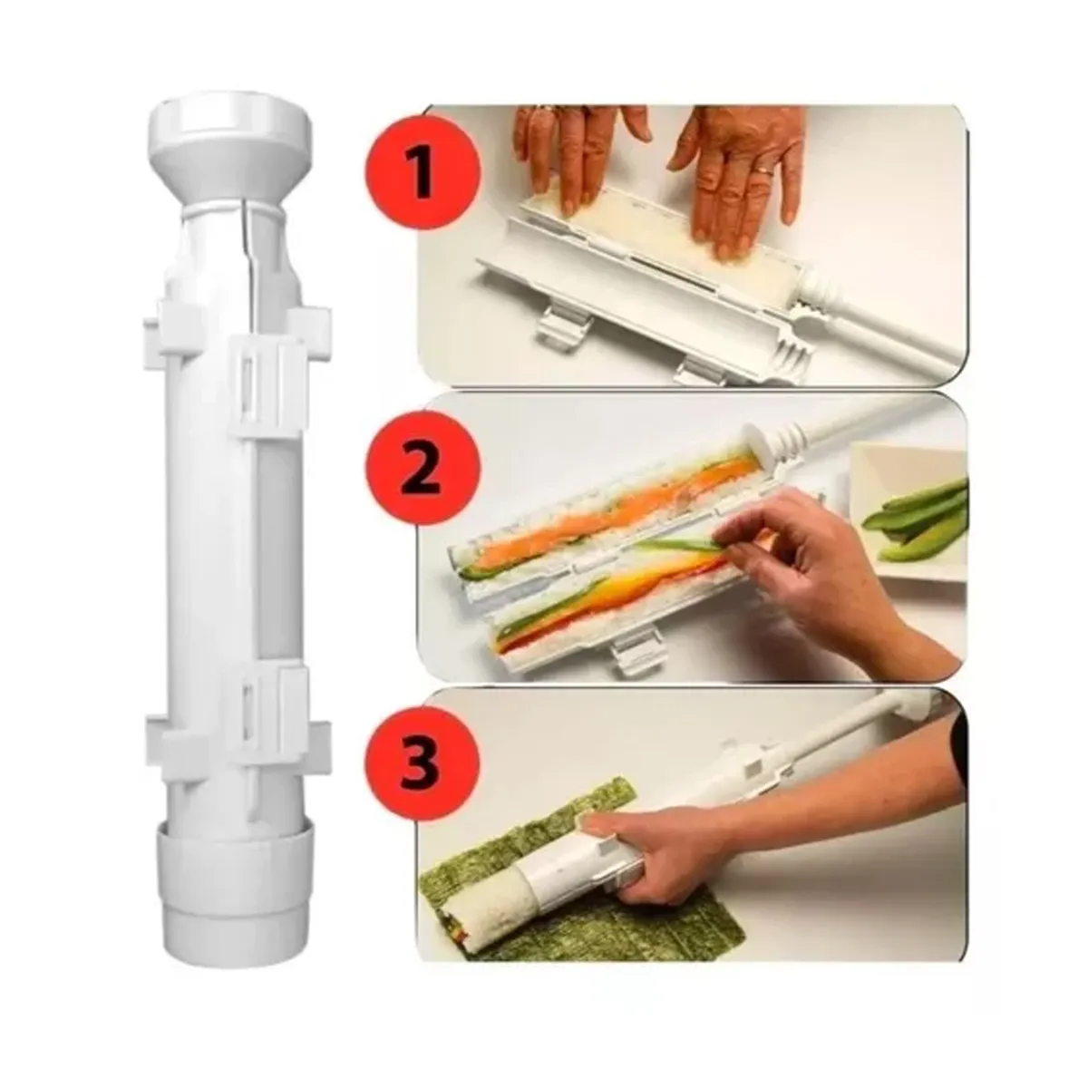 Molde Roller Para Hacer Sushi Maquina Para Enrollar Verduras Sushi 