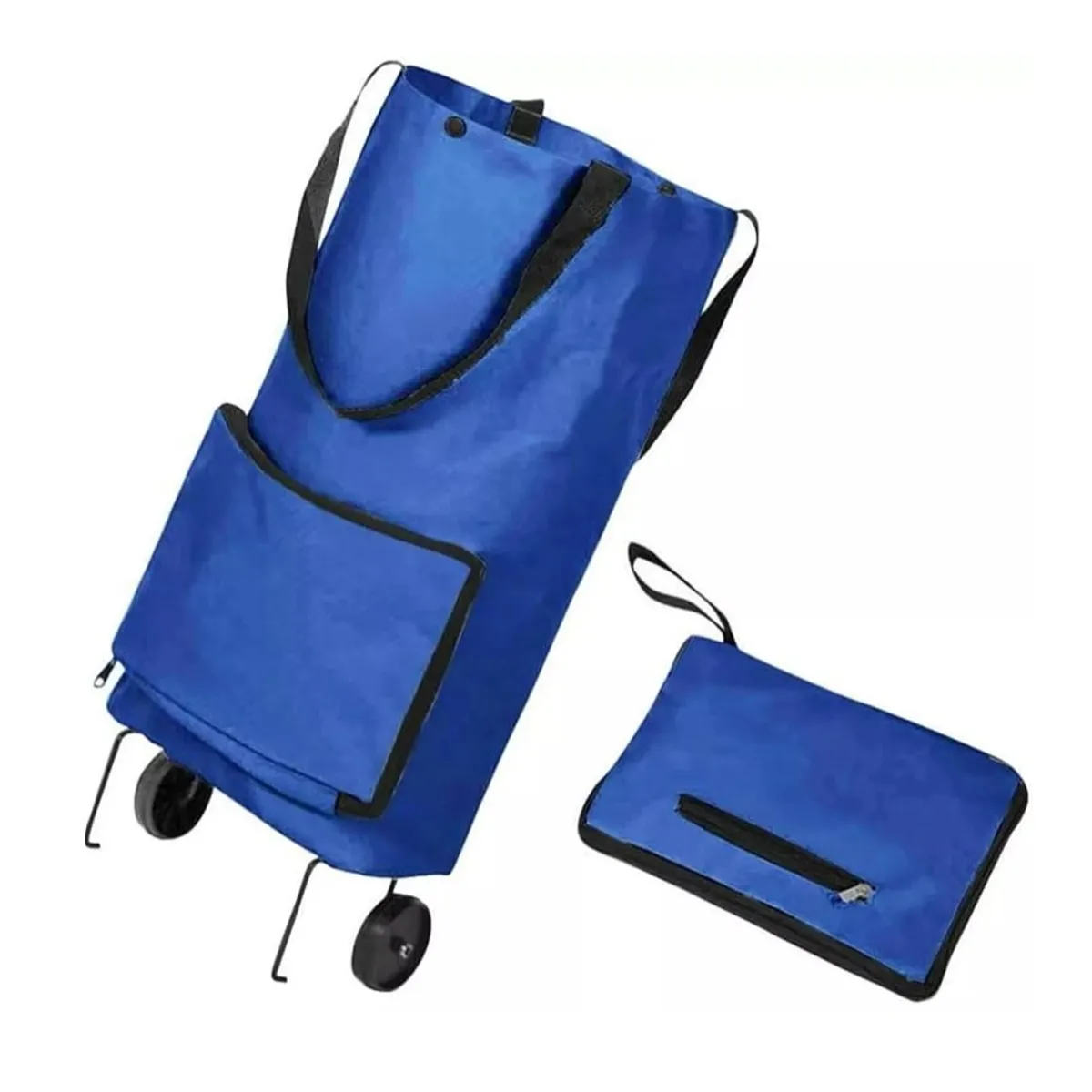 Bolsa Carrito Plegable Con Ruedas Compras Mercado Carro