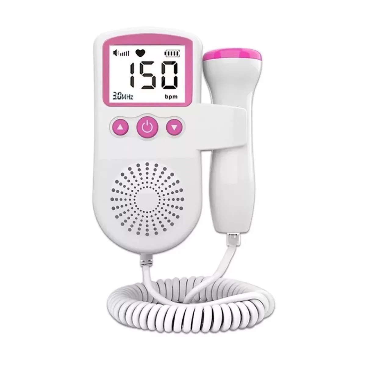 Doppler Fetal Lcd Ultrasonico Frecuencia Cardiaca Embarazo Rosado 