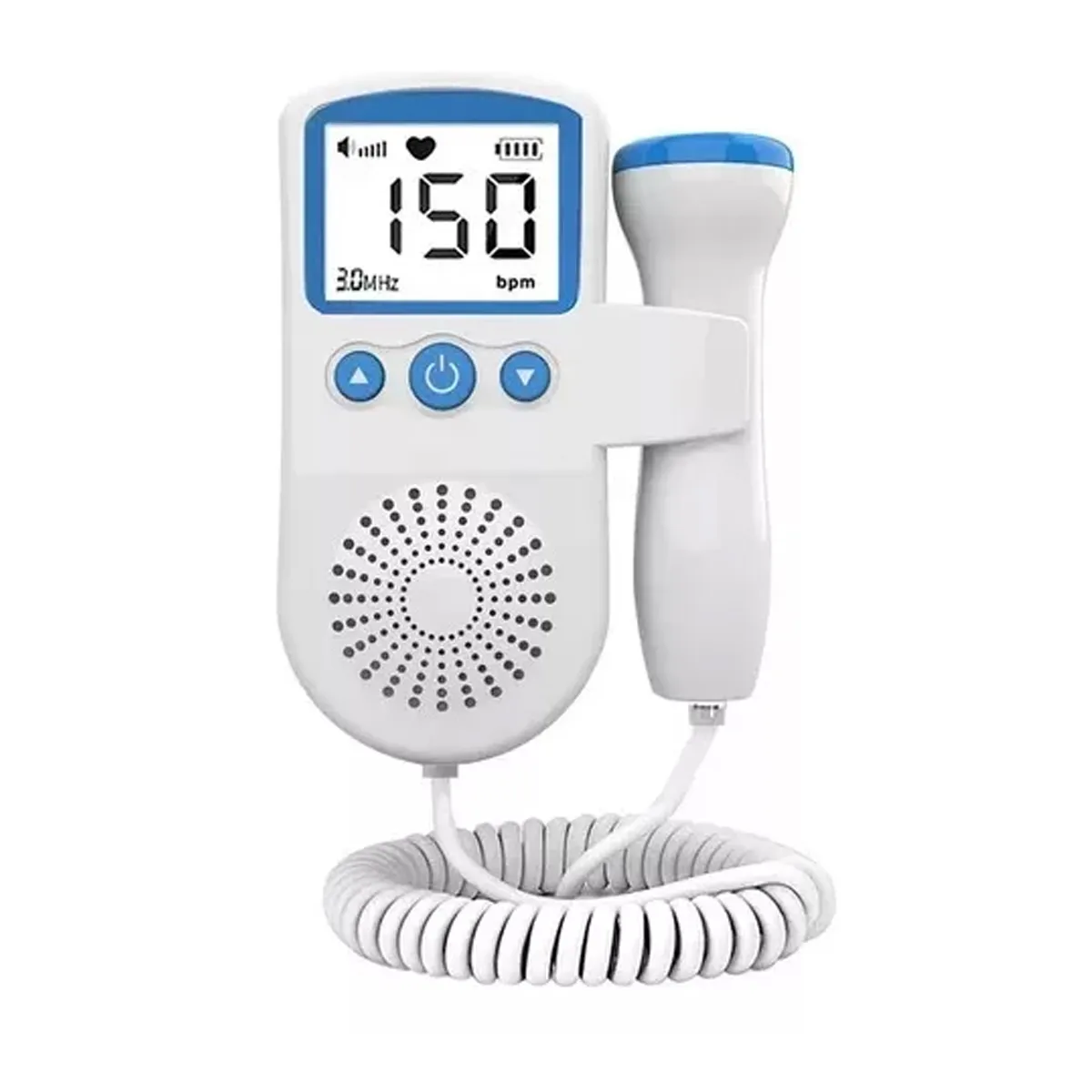 Doppler Fetal Lcd Ultrasonico Frecuencia Cardiaca Embarazo Azul 