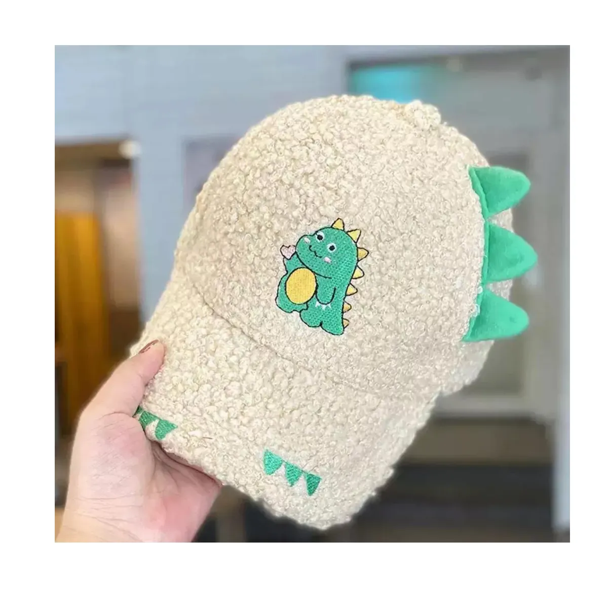 Gorra Cachucha Peluche Infantil Dinosaurio Niños 2-8 Años