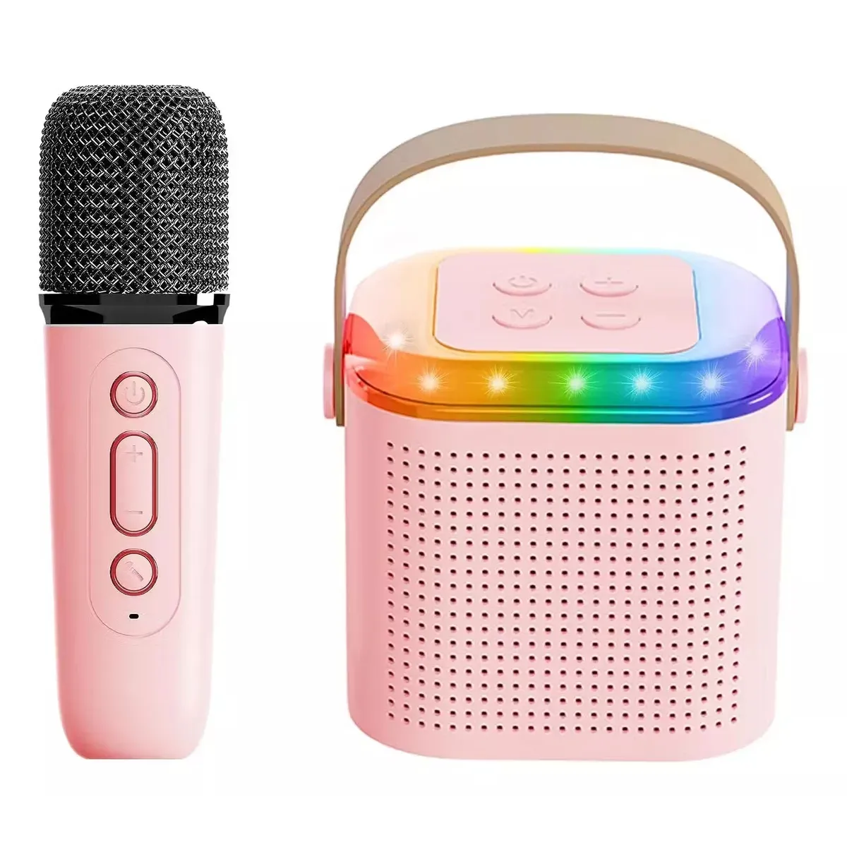 Mini Maquina De Karaoke Bluetooth Rosado 