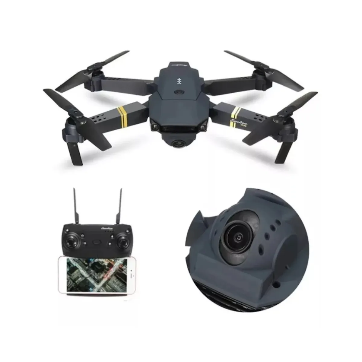 Drone 998 Plegable Con Camara Ideal Para Principiantes Combo 3 Baterias