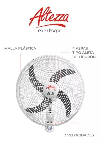 Ventilador Altezza 18" Pared Pro 