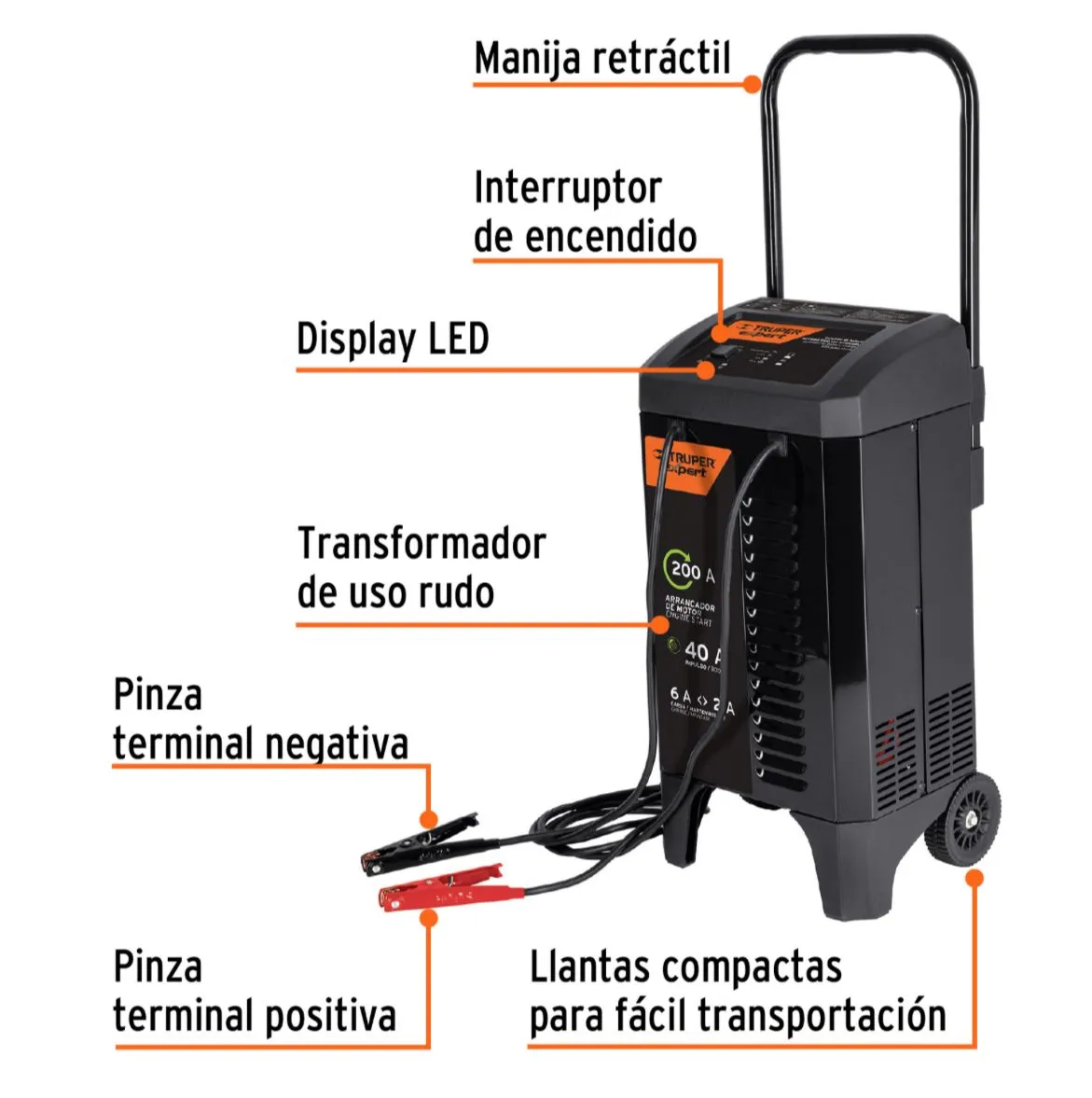 Cargador Automático De Baterías 12V - 500A Servicio Pesado Truper