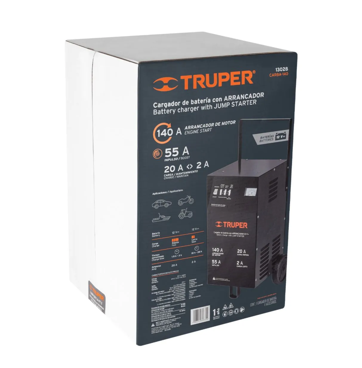 Cargador De Batería Para Carro 12v 140A Truper 