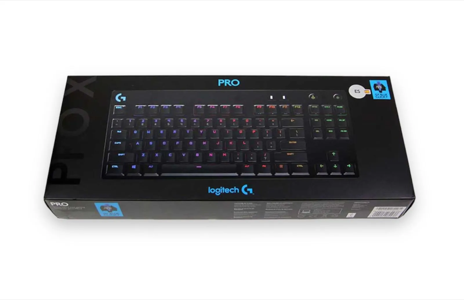 Teclado Mecánico Gamer Logitech G PRO Series G Pro QWERTY GX Blue Clicky Inglés US Color Negro Con Luz RGB