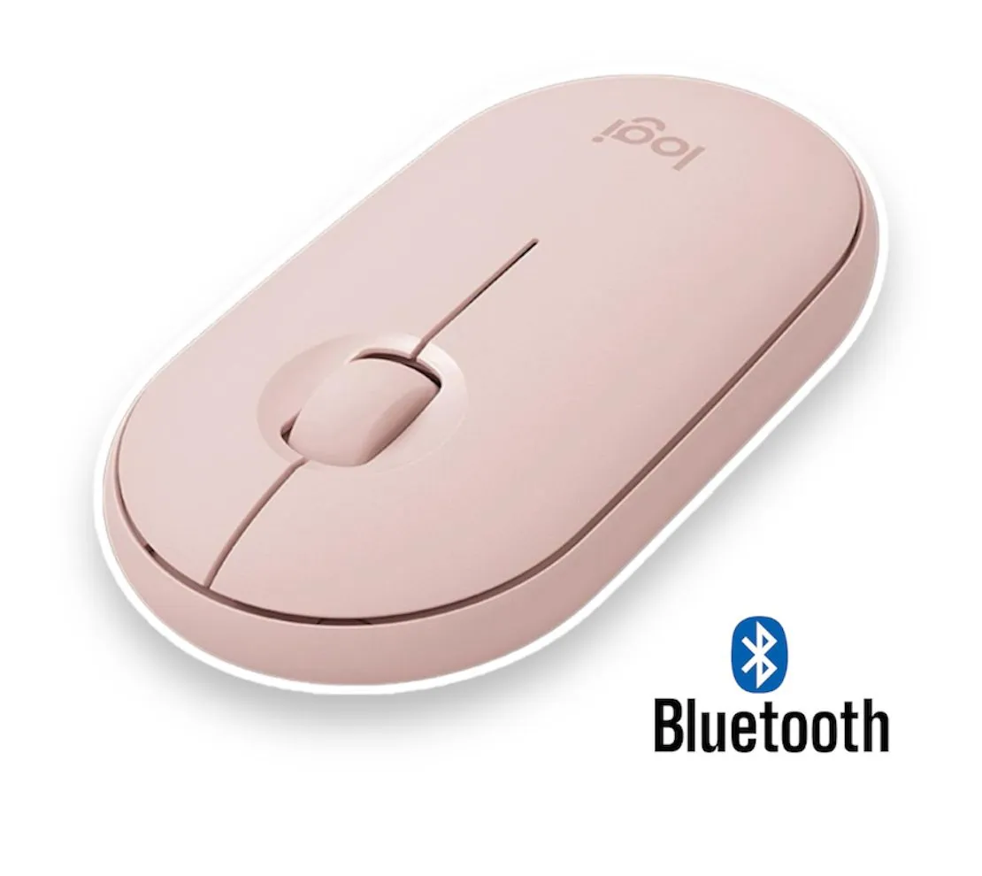 Mouse Logitech Pebble M350 Rosa Tecnología Bluetooth