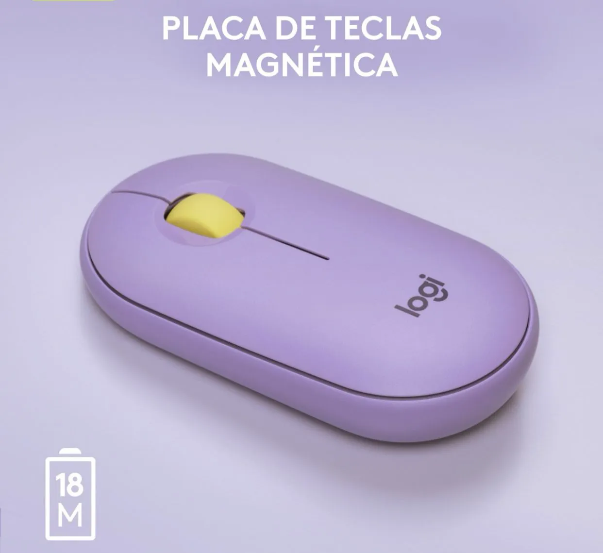 Mouse Logitech Pebble M350 Purpura Tecnología Bluetooth