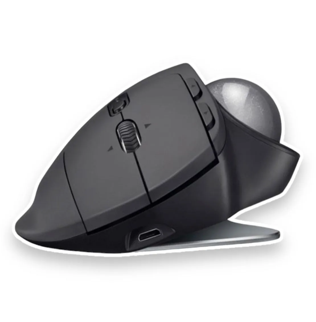 Mouse Gamer Trackball Ergo MX Logitech Inalámbrico Recargable Negro