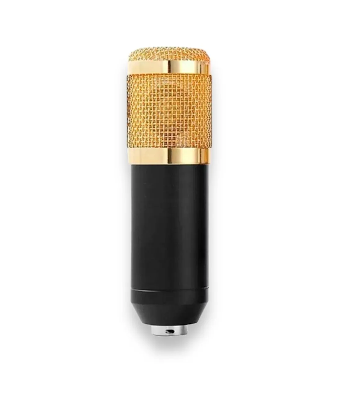 Combo Micrófono Profesional De Condensador + Tarjeta Sonido V8 Color Oro